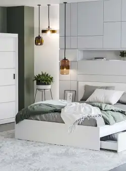 Set Mobila Dormitor Nordis Alb C17