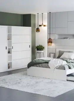 Set Mobila Dormitor Nordis Alb C21