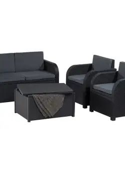 Set mobilier gradina 4 locuri grafit Keter Modena