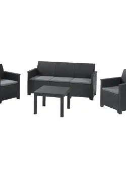 Set mobilier gradina 5 locuri grafit Keter Emma