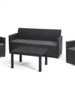 Set mobilier gradina 5 locuri graphite Keter Claire