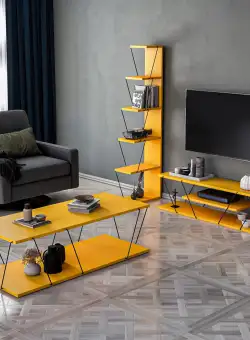 Set mobilier living Epsilon galben