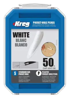 Set mufe pentru gauri in lemn Kreg CAP-WHT-50, 50 bucati