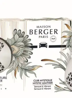 Set odorizant masina Maison Berger Evanescence + rezerva ceramica Mystic Leather