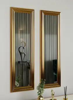 Set oglinzi (2 bucăți) Candy - Gold, Aur, 3x90x30 cm