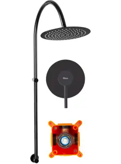 Set pentru dus Lugano Black Rea incastrabil +BOX