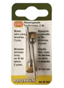 Set perii din bronz, slefuire metal Proxxon 28963, O13 mm, 2 bucati