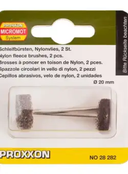 Set perii din nylon, slefuire metal Proxxon 28282, O20 mm, 2 bucati