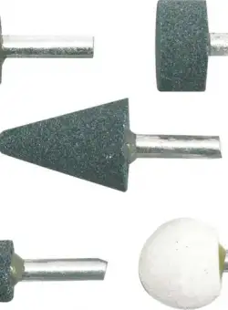 SET PIETRE ABRAZIVE CU TIJA 5 BUC VOREL