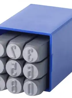 Set poansoane de marcat cifre Gravurem 01006000, 6 mm, 9 piese