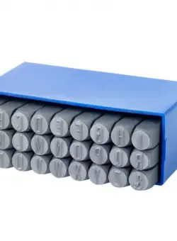 Set poansoane de marcat litere Gravurem 01104000, 4 mm, 27 piese