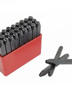 Set poansoane de marcat litere Mannesmann 244-08, 8 mm, 26 piese