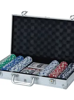 Set Poker 300 jetoane, servieta de aluminiu