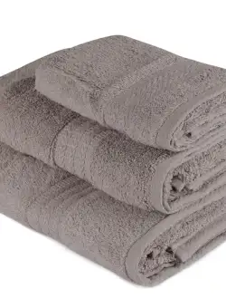 Set prosoape (3 bucăți), Gri, 50x30 cm