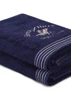 Set prosoape de baie (2 bucăți), Albastru, 140x70 cm