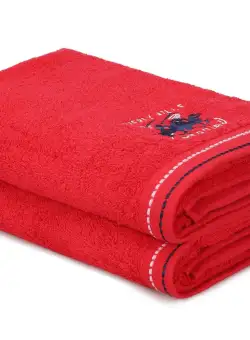 Set prosoape de baie (2 bucăți), Roșu, 140x70 cm