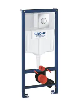 Set rezervor incastrat Grohe Rapid SL 3-in-1 cu cadru si clapeta Nova Cosmopolitan crom