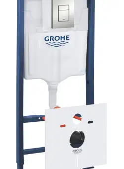 Set rezervor incastrat Grohe Rapid SL 5-in-1 cu cadru Grohe Fresh garnitura fonoizolanta si clapeta Skate Cosmopolitan crom mat