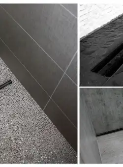 Set rigola pentru dus cu capac Neo Slim Pro Negru - 100 cm