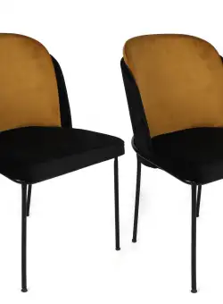 Set scaune (2 bucăți) Dore Chair Set (2 Pieces), Muştar, 54x86x55 cm
