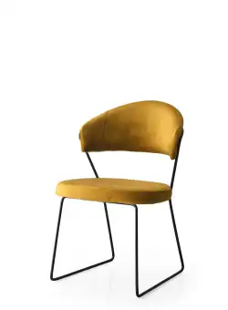 Set scaune Bucatarie Sufragerie (2 bucăți) MN Chair Set, Muştar, 56 x 75 x 53 cm