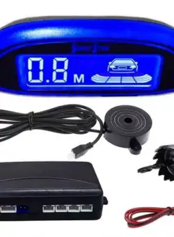 Set senzori Parcare auto Detector PARKTRONIC Display radar monitor 4 senzori ARGINTIU