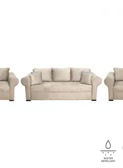 Set SEUL 3-1-1, canapea extensibila 3 locuri si 2 fotolii fixe, bej