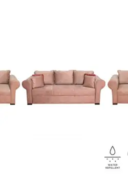 Set SEUL 3-1-1, canapea extensibila 3 locuri si 2 fotolii fixe, roz