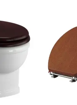 Set vas WC Vitra Aria cu capac inchidere simpla lemn