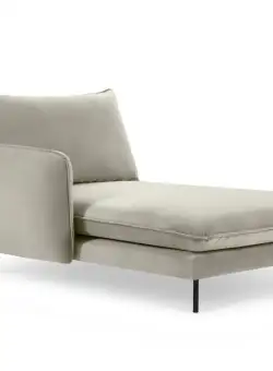 Sezlong tapitat Vienna velvet/picioare negre – L170 x l110 x h95