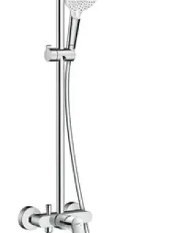Showerpipe Hansgrohe Crometta S240 1 jet crom cu baterie dus inclusa