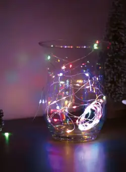 Sir de lumini LED de Craciun - 5 m -50 LED - multicolor, 3xAA