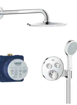 Sistem de dus incastrat Grohe Grohtherm SmartControl Perfect Round crom