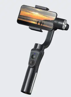 Sistem de stabilizare GIMBAL S5B, rotativ, 3 axe, Bluetooth, 4000 mAh, Negru