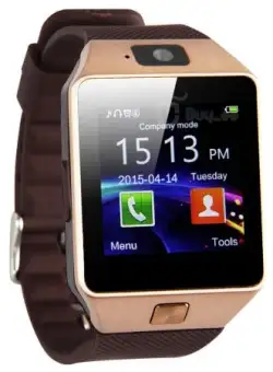 Smartwatch Bluetooth DZ09 MTK Compatibil SIM si MicroSD cu Camera Auriu