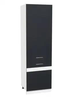 Soldat 60 YANA, 2 usi, corp alb, fronturi gri + alb, 60x60x200 cm