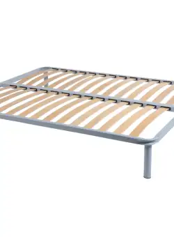 Somiera de pat cu picioare, metal si lemn stratificat, 180x200