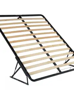 Somiera de pat rabatabila din metal si lemn stratificat, 180×200