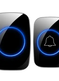 Sonerie Electrica Wireless Techstar®, Alimentare Direct la Priza 220V, Multiple Tonuri, Maxim 110db, 300m, Negru