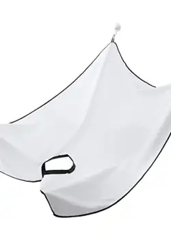 Sort Pelerina cu Ventuze pentru Barbierit si Tuns, Culoare Alb, Material Textil Waterproof 120x70, Ingenios