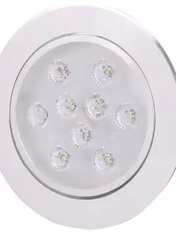 Spot LED Techstar® THD, Alb, Putere 9W, Culoare Lumina 6500K, CRI 80+, Radiator Aluminiu