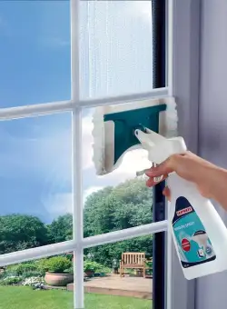 Spray curatare geamuri cu laveta Leifheit Cleaner Micro Duo