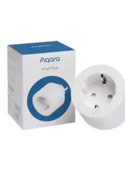 Stecher priza inteligenta Aqara Smart Plug, Zigbee 3.0, control vocal, Compatibil Apple Home, Aqara Home, Siri