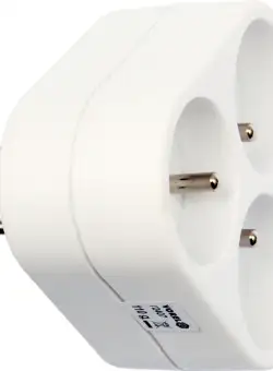 Stecher triplu VOREL 3 prize rotunde cu impamantare 16A
