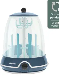 Sterilizator electric 2 in 1 BABYMOOV A003110, 550 W (Alb/Albastru)