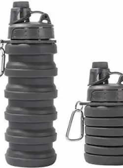 Sticla de apa pliabila din silicon BPA free, 500 ml