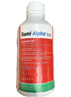 Sumi Alpha 5EC 1L, insecticid de contact, Belchim, grau (plosnita cerealelor, gandacul balos), mar (viermele marului, minotaurul marmorat, minierul circular), vita de vie (molia vitei de vie), varza (buha verzei)