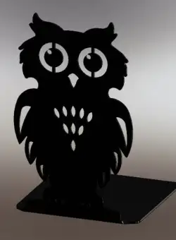 Suport De Carte Bufnita Otel, Negru Mat, 17.6 X 11 Cm