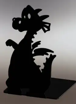 Suport De Carte Dragon Otel, Negru Mat, 18 X 11 Cm