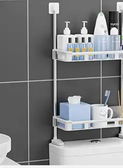 Suport de depozitare multifuncțional pentru toaleta 2 polite 58 x30cm